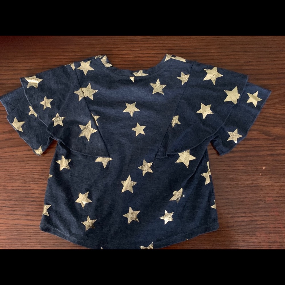 Little girls size 6/6x top with gold stars